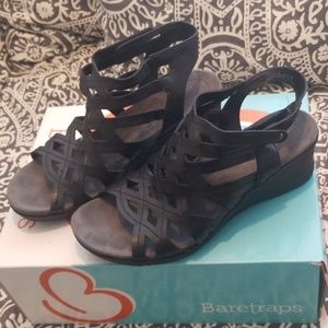 Baretraps Trella Wedge Sandals Black